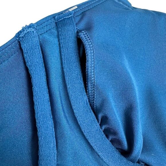 Athleta Square Neck V Bra Cup Bikini Top Dark Lapis Blue size 34 B/C NWOT - Picture 6 of 9